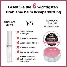 PERMANIA Colle Rehaussement Cils, Colle Sourcils, Lash Lifting Glue Balm, Eyebrow laminating glue-Pour le rehaussement des ci