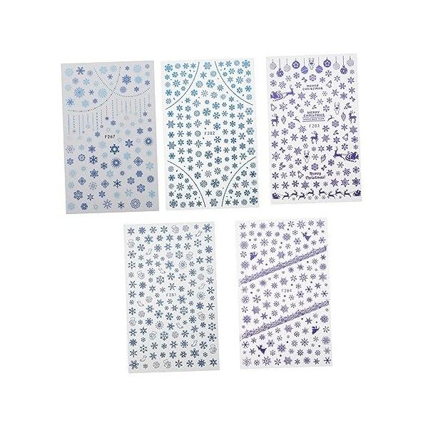 FOMIYES 10 Feuilles Nail Art Autocollants Déco Autocollants Nail Sticker Autocollants Nail Art Accessoires De Noël Nail Art A