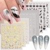 PUCIO Argent bronzant Stickers Ongles Nail Art 12 Feuilles Autocollants Ongles Autoadhésif étoile Lune Soleil Coeur，Nail Art 