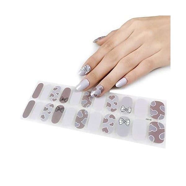 Haveratio 22 doigts manucure autocollants vernis à ongles Film ongles autocollants 3D bronzant étanche adhésif ongles décalco