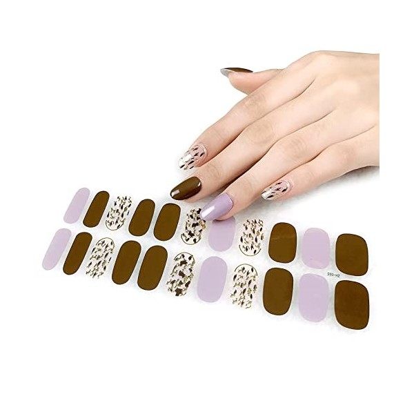 Haveratio 22 doigts manucure autocollants vernis à ongles Film ongles autocollants 3D bronzant étanche adhésif ongles décalco