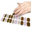 Haveratio 22 doigts manucure autocollants vernis à ongles Film ongles autocollants 3D bronzant étanche adhésif ongles décalco