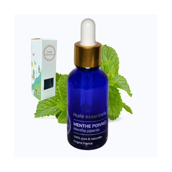 Huile Essentielle de Menthe Poivrée 10 ml 100% Pure et Naturelle