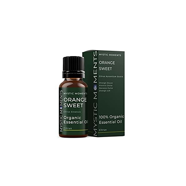 Mystic Moments Huile Essentielle Bio dorange Douce - 10ml - 100% Pure