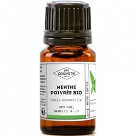 Huile Essentielle de Menthe Poivrée Inde BIO AB - 100% Pure et Naturelle HEBBD - MY COSMETIK - 10 ml