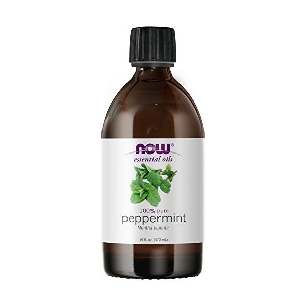 NOW Foods - 100% Pure huile essentielle menthe poivrée - 16 once liquide