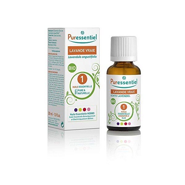 Puressentiel - Huile Essentielle Lavande Vraie - Bio - 100% pure et naturelle - HEBBD - 30 ml