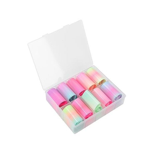 COHEALI 1 Boîte Fluorescent Étoiles Papier Nail Art Stickers Accessoires Pour Filles Autocollants Pour Ongles Papier De Trans