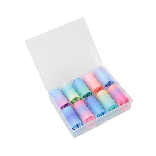 COHEALI 1 Boîte Fluorescent Étoiles Papier Nail Art Stickers Accessoires Pour Filles Autocollants Pour Ongles Papier De Trans