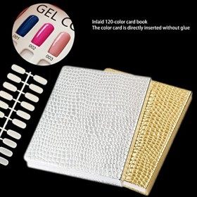 ZIUTPDAX 2X 216 Couleurs Ongles Conseils Affichage Livre Bricolage Arts Des Ongles Montrant étagère Gel Couleur Carte Graphiq