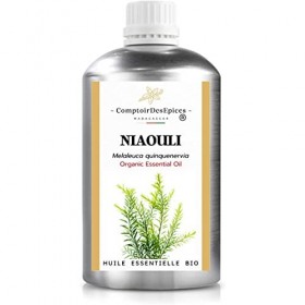 BIO - NIAOULI - Huile essentielle de NIAOULI Bio/Lot de 500mL 100% pure - Naturelle, HEBBD Certifiée BIO ECOCERT AB - Aro