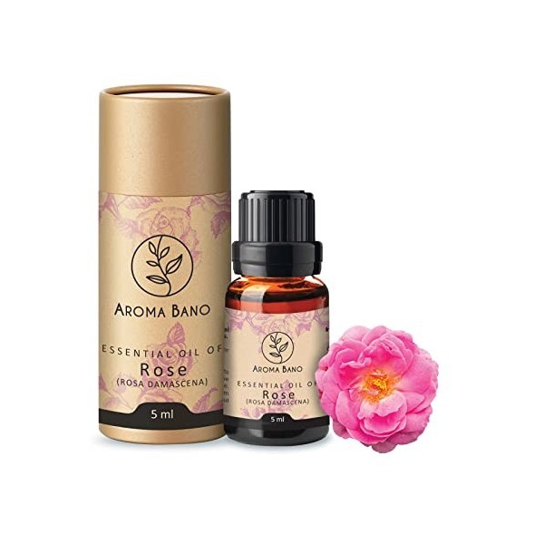 Huile Essentielle de Rosa De Damas 5ml - Naturelle De Qualité Exceptionnelle Dans Une élégante Boîte Avec Flacon Et Compte Go