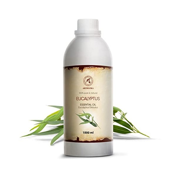 Huile Essentielle dEucalyptus 1000ml - 1L - Eucalyptus Globulus - Les Huiles Essentielles dAromathérapie - Huile dEucalypt