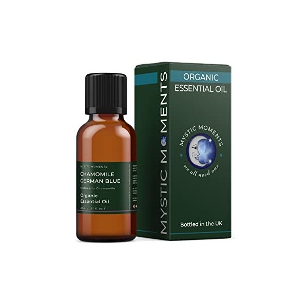 Mystic Moments | Huile essentielle de camomille bleue allemande bio – 30 ml – 100 % pure.