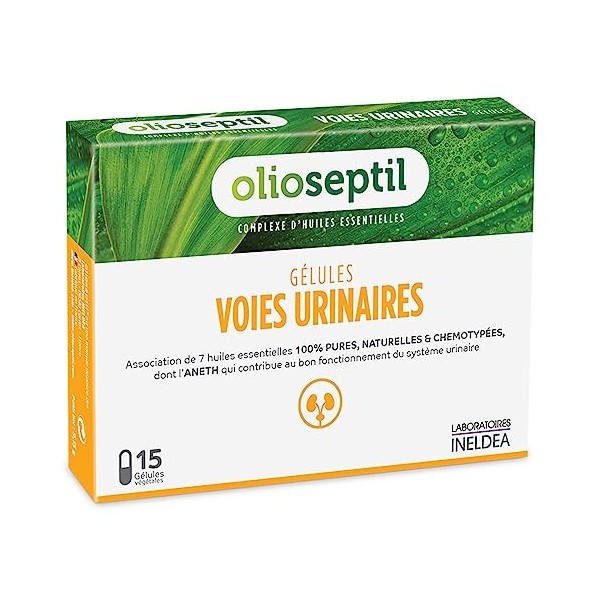 OLIOSEPTIL® - Gélule Voies Urinaires - Contribue au bon fonctionnement du système urinaire - Complexe de 7 Huiles Essentielle