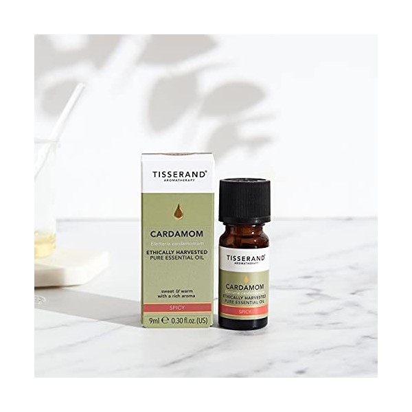 Tisserand Huile Essentielle Pure de Cardamome Récoltée de Manière Ethique 9 ml