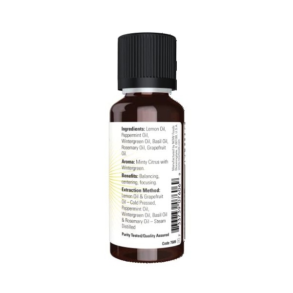 NOW Foods Essential Oil, Mental Focus Oil - 30 ml.