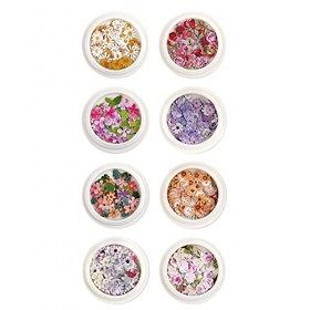 YOMAKAVI Lot de 6 boîtes de décalcomanies pour ongles 3D - Pour décoration des ongles - Accessoires mixtes pour nail art DIY