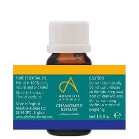 Absolute Aromas Huile Essentielle de Camomille Romaine 5 ml - 100% Pure, Naturelle, Non Diluée, Vegane et Sans Cruauté - Pour