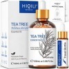 HIQILI Huile Essentielle Tea Tree 100ML, 100% Pure et Naturelle Bio, Huile d’Arbre à Thé de pour Peau, Cheveux, Pieds, Contre