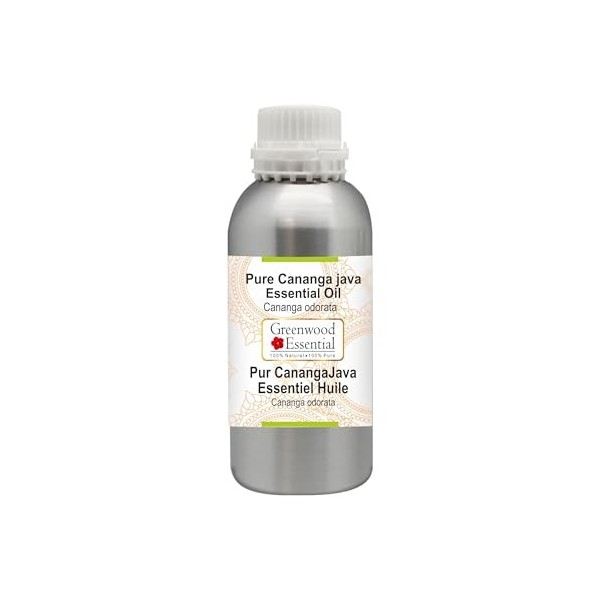 Greenwood Essential Pur Cananga java Huile Essentielle Cananga odorata 100% Naturelle de Qualité Thérapeutique Distillée à 