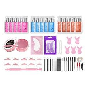 PERMANIA Kit Rehaussement de Cils-Brow Lift Kit Sourcil-2-en-1 Permanent Cils et Sourcils Lamination Kit,Parfum de rose, nouv
