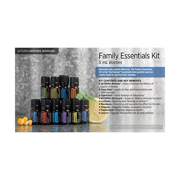 doTERRA Kit Family Essentials de 10 huiles essentielles pour la famille