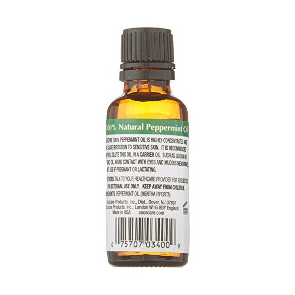 100% naturelle Huile de menthe poivrée, 1 fl oz 30 ml - Cococare