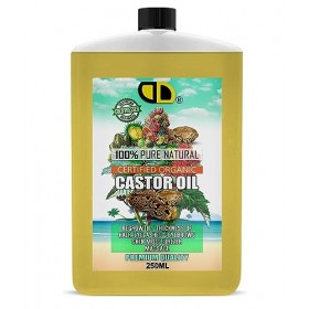 Huile de ricin bio 100 % pure et naturelle pour cheveux, cils, croissance des sourcils, corps, barbe et ongles végétalienne e