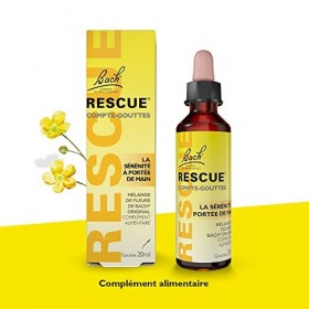 Rescue Compte-gouttes, La sérénité à portée de main, formule originale, Vegan, Complément alimentaire, 1 Flacon Compte Goutte
