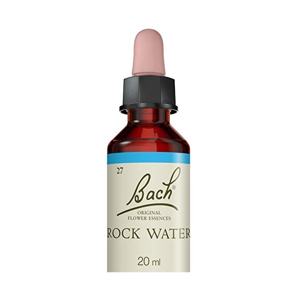 Fleurs de Bach Original, Rock Water, No 27, pour plus de flexibilité, aide à assouplir sa rigidité. Elixir floral naturel pou