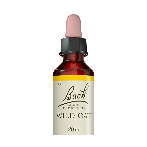 Fleurs de Bach Original, Wild Oat, No 36, pour plus dambition, aide à prendre des décisions. Elixir floral naturel pour le b