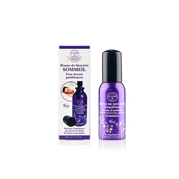 Elixirs & Co - Brume de Bien-être Réconfortante aux Fleurs de Bach & Huiles Essentielles - Sommeil - Les Fleurs de Bach - Bie