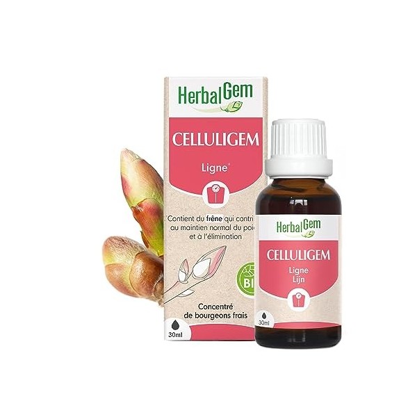 HerbalGem | CELLULIGEM Bio | Complexe Minceur de Gemmothérapie Concentrée | 30 ML