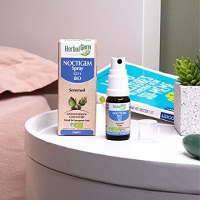 HerbalGem Noctigem Spray Bio Tilleul et Figuier Procure un repos nocturne bon et sain Gemmothérapie Concentrée 15 ml
