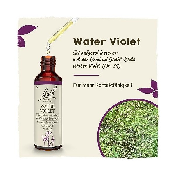 Fleur-de-Bach Original, Water Violet, 20 ml