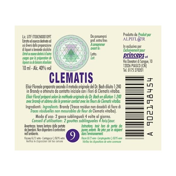 Clemantis n° 9 Fleurs de Bach Original farmaflor