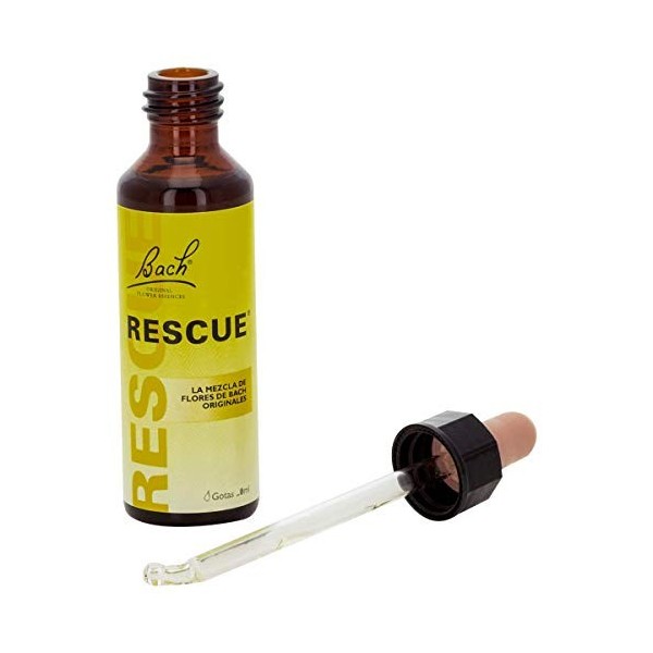 Bach Rescue Gouttes, avec des ingrédients dorigine naturelle à base de fleurs de Bach - 20 ml