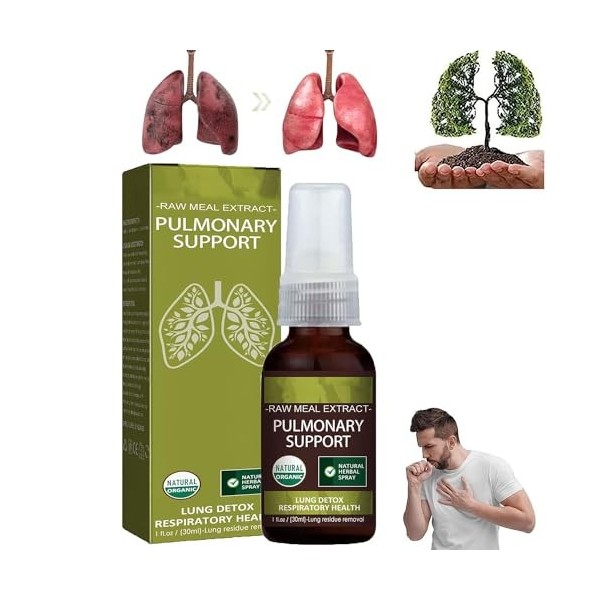 Spray naturel pour le soutien pulmonaire et respiratoire, spray pulmonaire à base de plantes, spray décongestionnant nasal à 