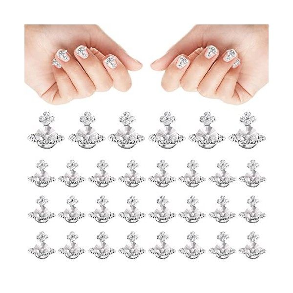 TIESOME 20pcs Nail Art Charms, 3D ongles strass Planet Nail Charms Shiny Saturn Shape Nail Accessories pour les femmes décora