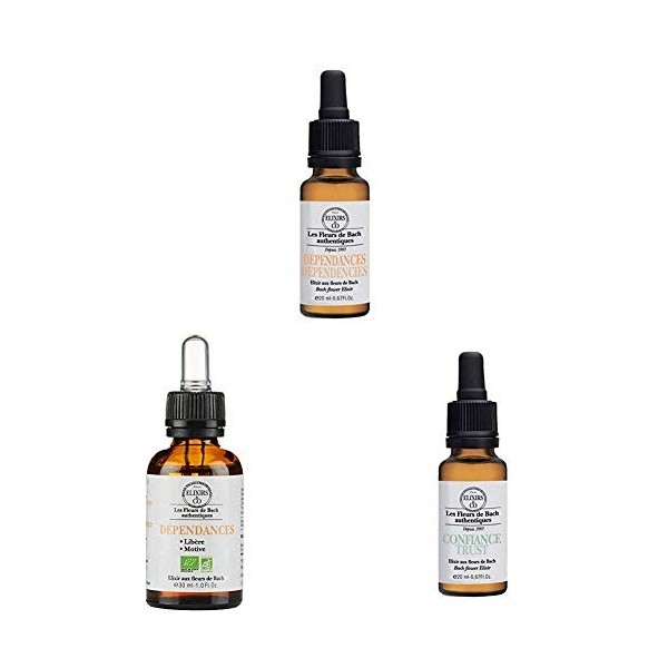 Assortiment de 3 elixirs prêts à lemploi - ELIXIR & CO - DEPENDANCE Flacon de 20 ML, DEPENDANCE Flacon de 30 ML, EXAMENS Fla