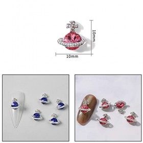 XPEX 20 pièces Planet Nail Art Jewelry, 3D Nail Art Cubic Zirconia Alloy Nail Art Jewelry, DIY Saturn Shape Nail Art Decorati