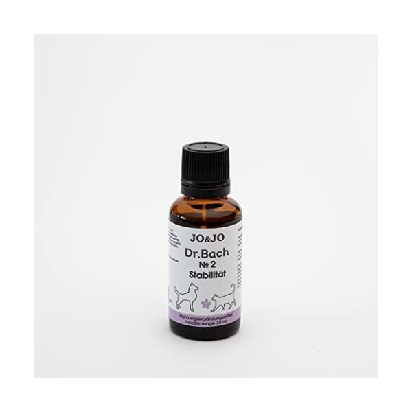 JO&JO Fleurs de Bach Original Gouttes selon la stabilité du Dr. Bach – Pour votre animal de compagnie – 30 ml