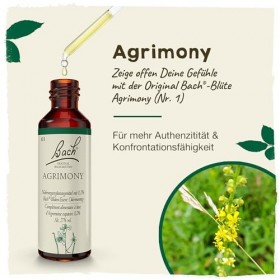 Bach Original Bach-Blüten Nr. 1 Agrimony Odermennig Tropfen, 20 ml Solution