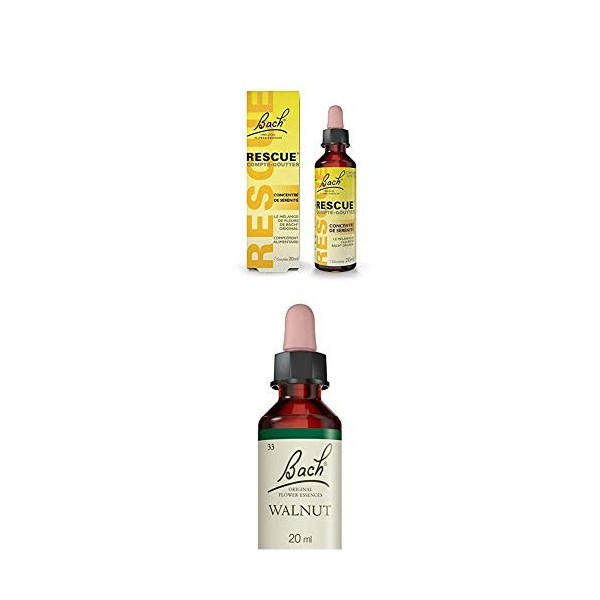 Rescue Compte-Gouttes 20 ml & Fleurs de Bach Original Walnut - 20 ml