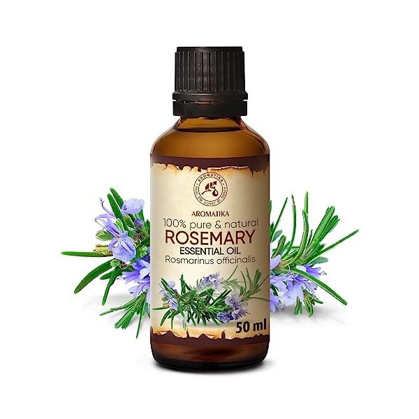 Huile Essentielle de Romarin 50ml - Rosmarinus Officinalis pour Diffuseur - Aromathérapie - Huile essentielle Romarin vert Pa