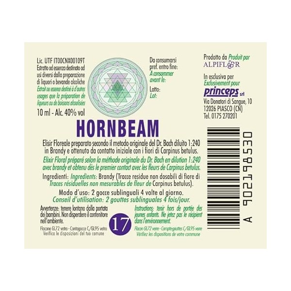 Hornbeam n° 17 Fleurs de Bach Original farmaflor