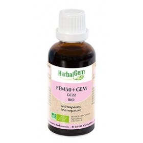 HerbalGem Fem50+Gem Bio Atténue les désagréments de la ménopause Complexe de Gemmothérapie Concentrée 30 ml