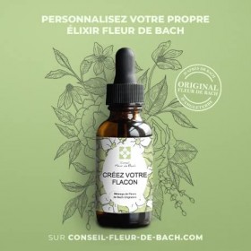 Fleurs de Bach - Personnalisez vous-même votre mélange de fleurs de Bach de 30 ML AVEC OU SANS ALCOOL pour 15,90 euros