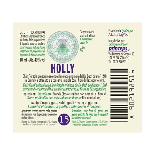 Holly n° 15 Fleurs de Bach Original farmaflor